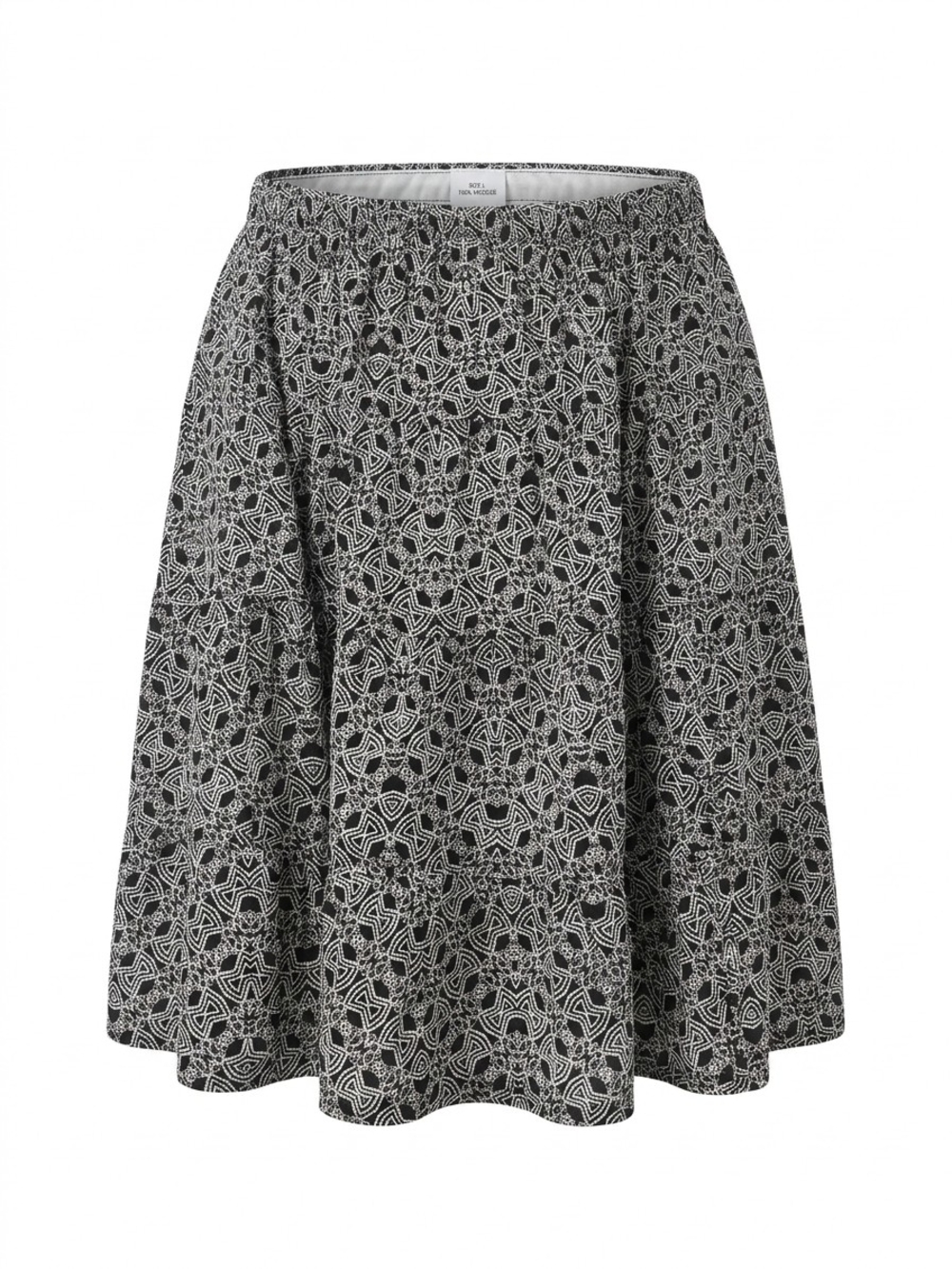 Style & Co. Black and White Casual Geometric Printed Skirt Business Casual